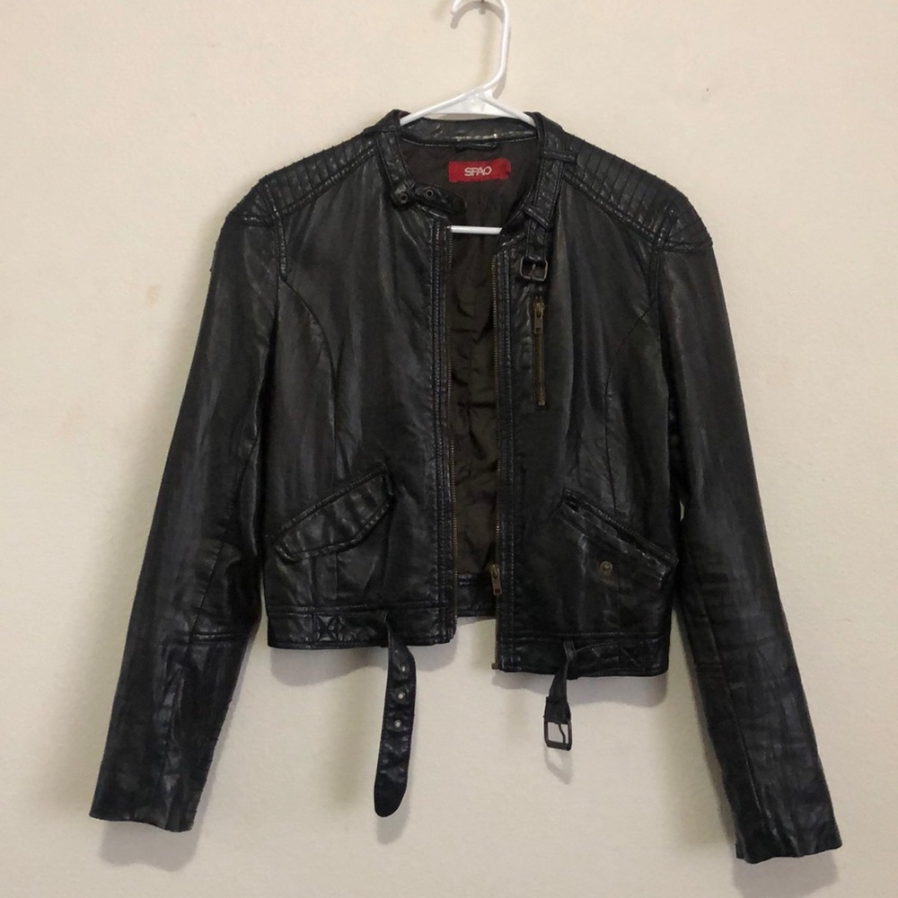 Spao faux leather jacket